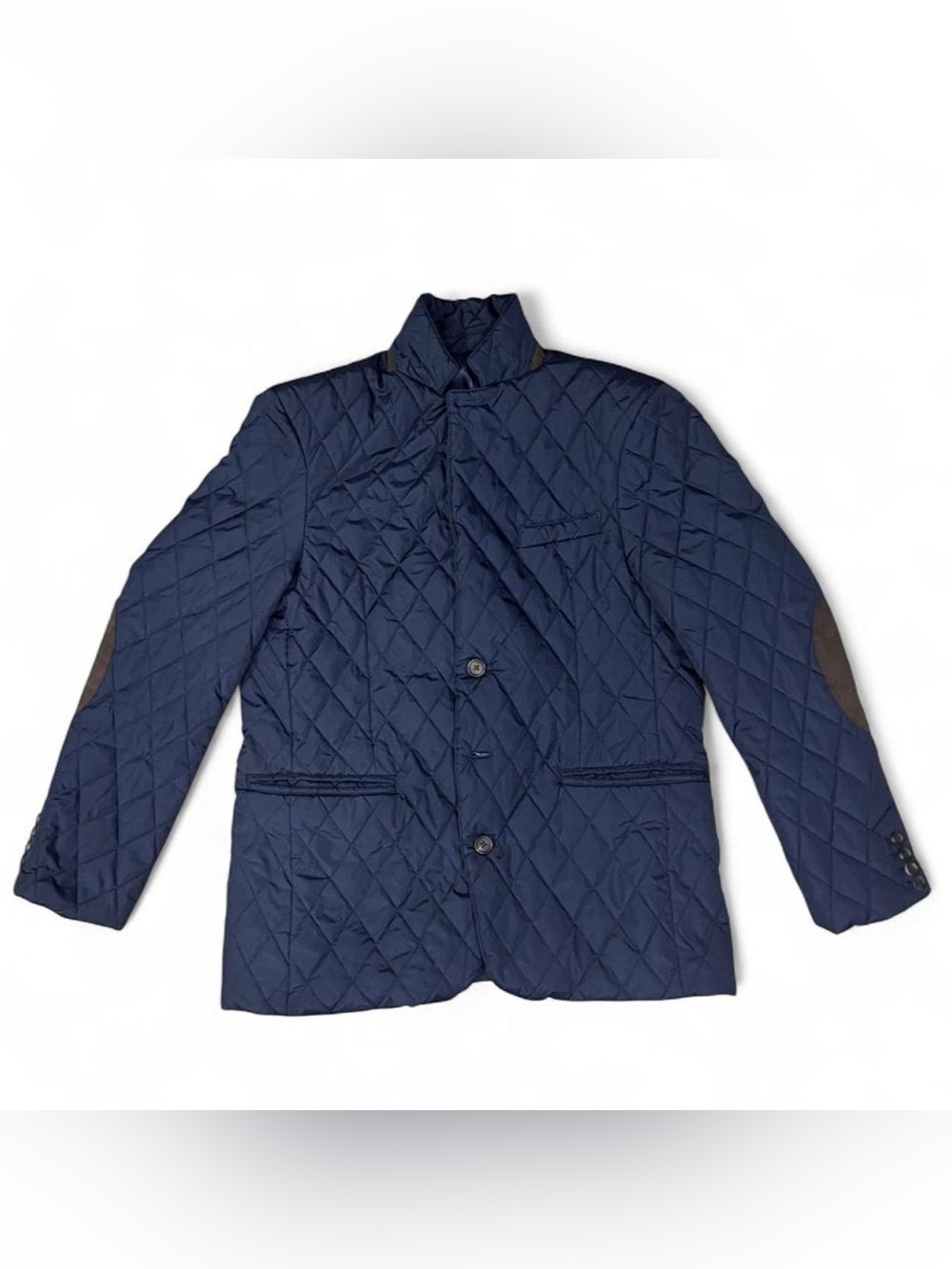 Men's Quilted Black Blazer Jacket - Classic Lightweight Coat